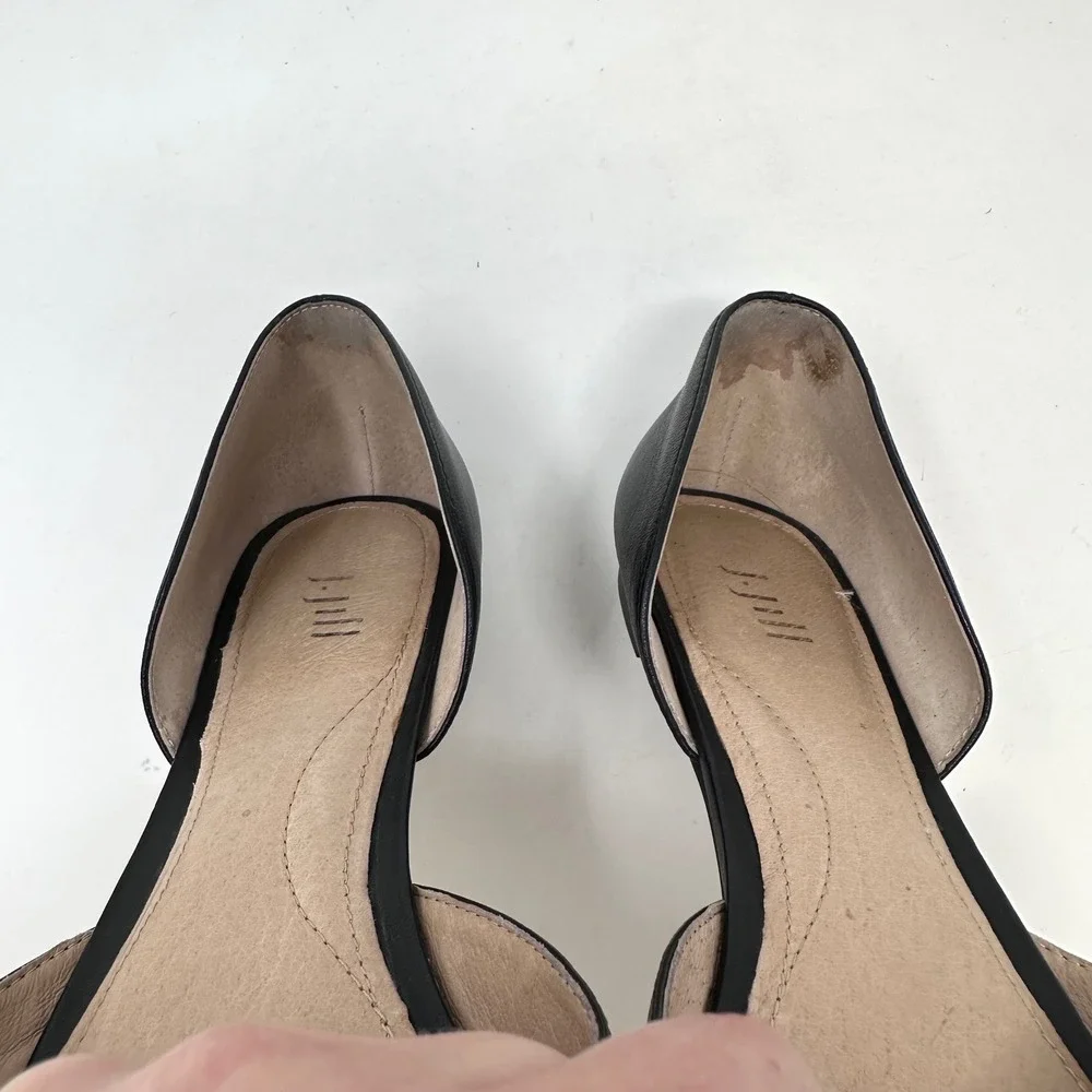 J. Jill Mirabelle Dorsay Flats Leather‎ Black Size 7.5